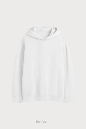 Hoodie Oversize Frisado - Blanco