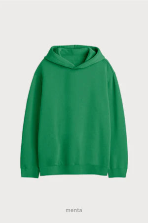 Hoodie Oversize Frisado - Menta Fuerte